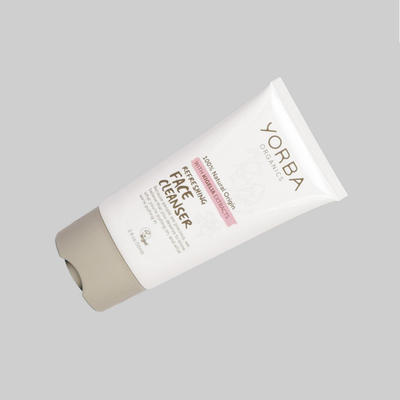 60-120ml Shampoo Tubes Cosmetic Facial Cleanser Tube With Press Cap Oval Flat Tube